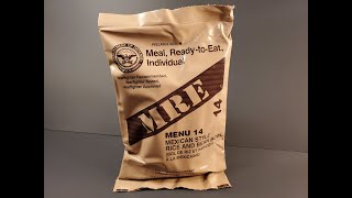 2023 US MRE Mexican Style Rice and Bean Bowl Review Meal Ready to Eat Vegetarian Ration Tasting Test [upl. by Vashtee]