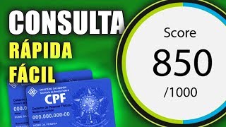 Como Consultar o Score do CPF em Menos de 5 Minutos [upl. by Laurens640]