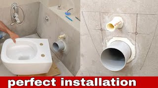 New style lampkey wallhung toilet perfect installation [upl. by Aicenek883]