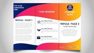 How to make Brochure in PowerPoint Ready to Print Brochure Design [upl. by Nilyaj927]