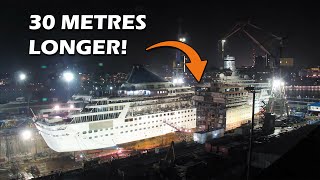 THE EXTENSION of a CRUISE SHIP  Balmoral at BlohmVoss  CINEMATIC TIMELAPSE [upl. by Johppa]