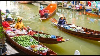 Floating Markets of Damnoen Saduak Cruise Day Trip from Bangkok [upl. by Rundgren]