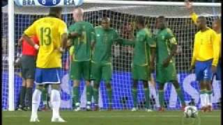 Gol de Daniel Alves  Brasil vs Africa do Sul [upl. by Macri]