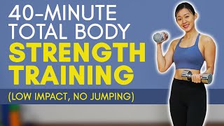 40Minute Total Body Strength Training Low Impact  Joanna Soh [upl. by Aleciram427]