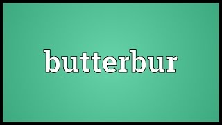 Butterbur Meaning [upl. by Rennob]