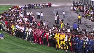 Dan Wheldon Fatal Crash Death Announcement and Salute  Live HD [upl. by Oidivo345]