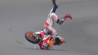 Marquez fit to continue despite FP3 crash [upl. by Odlamur992]