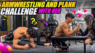 ARMWRESTLING AND PLANK CHALLANGE WITH HER💪ARYAN KANDARI [upl. by Field]