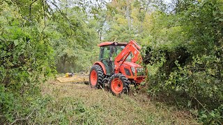 Ultimate BrushCutting Power KIOTI RX7320 amp 12 Bushwhacker MD 144 bush hogging 10 jungle [upl. by Semyaj517]