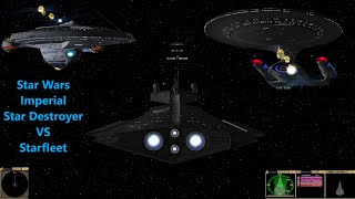 Imperial Star Destroyer VS the Enterprise E PART 1 [upl. by Llenram]