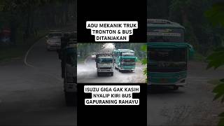 Busnya Gak Dikasih Nyalip Kiri Sama Truk Isuzu Giga isuzugiga truktronton gapuraningrahayu [upl. by Atiekahs]