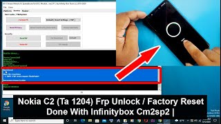 Nokia C2 Ta 1204 Frp Unlock  Factory Reset  Pattern Unlock Done With Infinitybox Cm2sp2 [upl. by Ahsined]