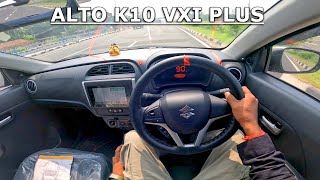 2024 Maruti Suzuki Alto K10 VXI Plus Silent Drive  POV Test Drive Experience [upl. by Ivers]