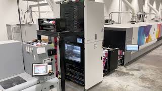 Canon ProStream 1800 with MBO FC23 UV Coater for Direct Mail Production at DS Graphics [upl. by Apthorp]