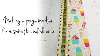 Making a page marker for a spiral bound planner [upl. by Averyl]