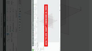 ptc creo  draft command  creo tutorials for beginners  creotutorial creo [upl. by Trainor937]