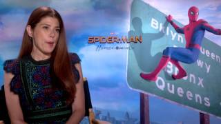 SpiderMan Homecoming Marisa Tomei Official Movie Interview  ScreenSlam [upl. by Gneh664]