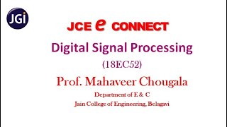 Digital Signal Processing 18EC52 [upl. by Primavera]