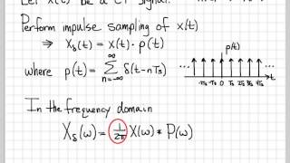 Sampling Signals 313  Fourier Transform of an Impulse Sampled Signal [upl. by Rockefeller]