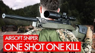 One Shot One Kill  Airsoft Sniper Gameplay [upl. by Burg]