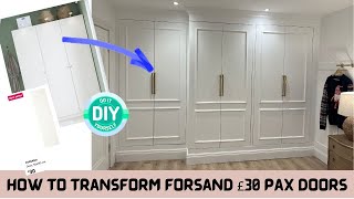 IKEA PAX Wardrobe Forsand £30 Doors  Transform The Doors Yourself  DIY HACK Bespoke Closet Hacks [upl. by Roselin]