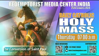 Catholic Holy Mass  25th January Thursday  Feast of the Conversion of St Paul [upl. by Lavern]