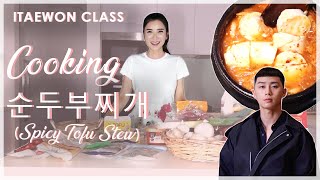 COOKING ITAEWON CLASS SPICY TOFU STEW  JAMIE CHUA [upl. by Amehsat]