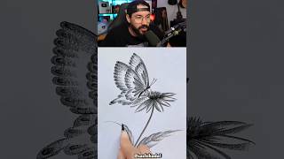 🦋✏️Technique de Dessin Incroyable  Papillon amp Fleur [upl. by Inar524]