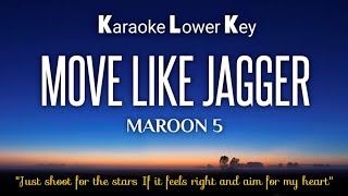 Moves like jaggerMaroon 5 Karaoke Lower Key [upl. by Dlorrej151]