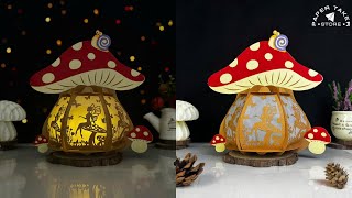 How To Make Paper Cut Lantern Mushroom [upl. by Niawtna]