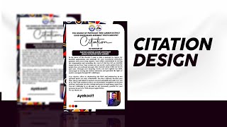 How To Design Church Citation In Adobe Photoshop [upl. by Inram]