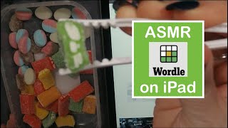 ASMR WORDLE On iPad With Gummy Candy  Whispered Game Play [upl. by Salomone]