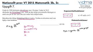 ‪Uppgift 7 Nationellt prov VT 2015 Matematik 2b 2c‬ [upl. by Letnuhs]