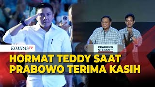 Momen Mayor Teddy Hormat saat Prabowo Ucapkan Terima Kasih [upl. by Mont]