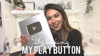 Unboxing My Silver Play Button  my reaction [upl. by Slorac]