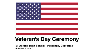 2024 EDHS Veterans Day Ceremony [upl. by Hasile386]