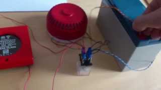 Latching relay demo for a hobby fire alarm [upl. by Anerres]