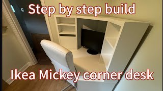 Ikea Micke corner desk step by step build I read the manual so you dont have to [upl. by Nemrac402]