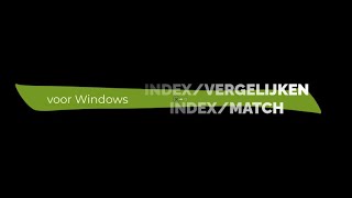 Excel Index VergelijkenIndexMatch [upl. by Eamaj535]