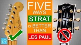 5 Reasons Fender Stratocasters Are Better Than Gibson Les Pauls [upl. by Enuj]