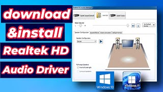 How to Download and Update Realtek HD Audio Driver on Windows 1011 with Realtek Audio Manager [upl. by Hnid]