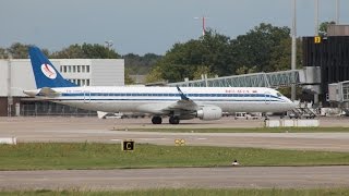 Rare ► Belavia Embraer 195 landing ✈ Hannover Airport [upl. by Ellenyl398]