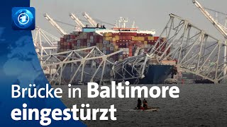 Rettungsarbeiten nach Brückeneinsturz in Baltimore [upl. by Zerlina677]