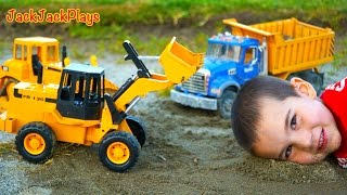 Bruder Toy Trucks for Kids UNBOXING Front Loader  Playing with Dump Truck Bulldozer [upl. by Norad]