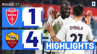 MONZAROMA 14  HIGHLIGHTS  Dyabla and Lukaku shine in Giallorossi emphatic win  Serie A 202324 [upl. by Ameer]