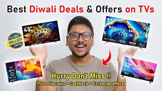 Super TV Deals amp Offers in Amazon amp Flipkart Diwali Sale Ft TCL🔥Must watch [upl. by Nappy]