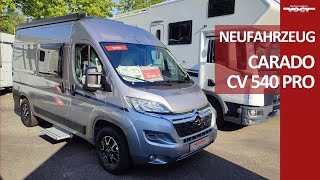 Neufahrzeug Carado CV 540 PRO Kastenwagen mit Festbett WC und Markise 😎 [upl. by Ovatsug]