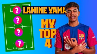 LAMINE YAMAL  MY TOP 4 LEGENDS  FC Barcelona [upl. by Doti]