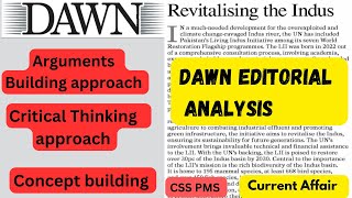 Dawn Editorial  Revitalising the indus  Analysis in Urdu CSS PMS [upl. by Yardna]