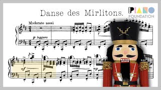 Dance of the Mirlitons Solo Piano Nutcracker Suite Op 71a Tchaikovsky Esipoff [upl. by Darooge]